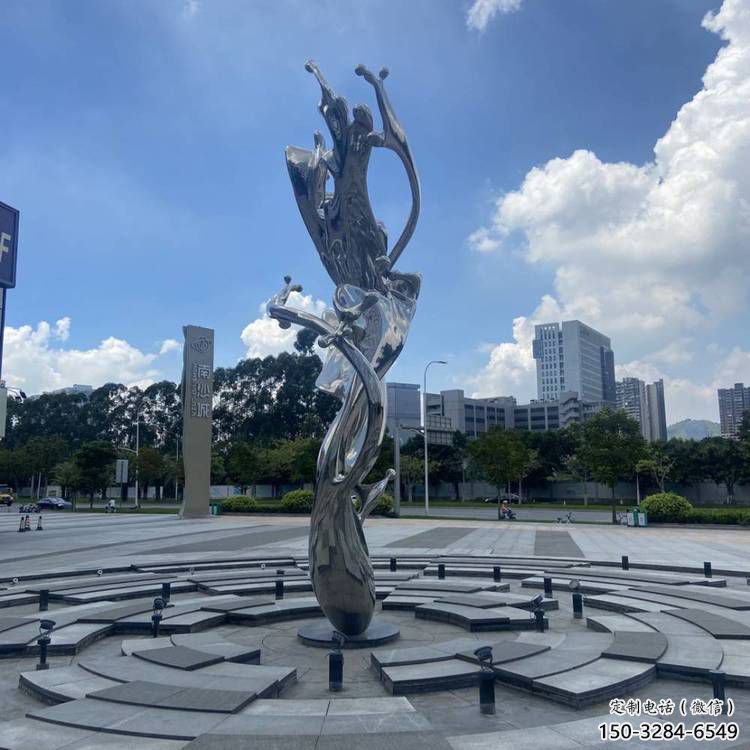 步行街海浪雕塑,鍛造景觀雕塑,拋光方式 步行街海浪雕塑,鍛造景觀雕塑,拋光方式