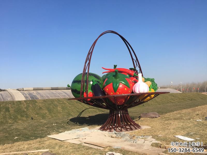 步行街花籃雕塑,鍛造景觀雕塑,烤漆方式 步行街花籃雕塑,鍛造景觀雕塑,烤漆方式