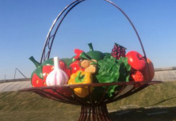 庭院花籃雕塑,仿真歐式雕塑,彩繪形式