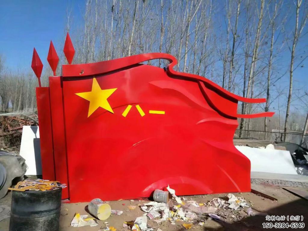 酒店旗幟雕塑,戶外革命雕塑,革命擺件 酒店旗幟雕塑,戶外革命雕塑,革命擺件