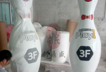 小區保齡球雕塑,拉絲景觀雕塑,抽象效果