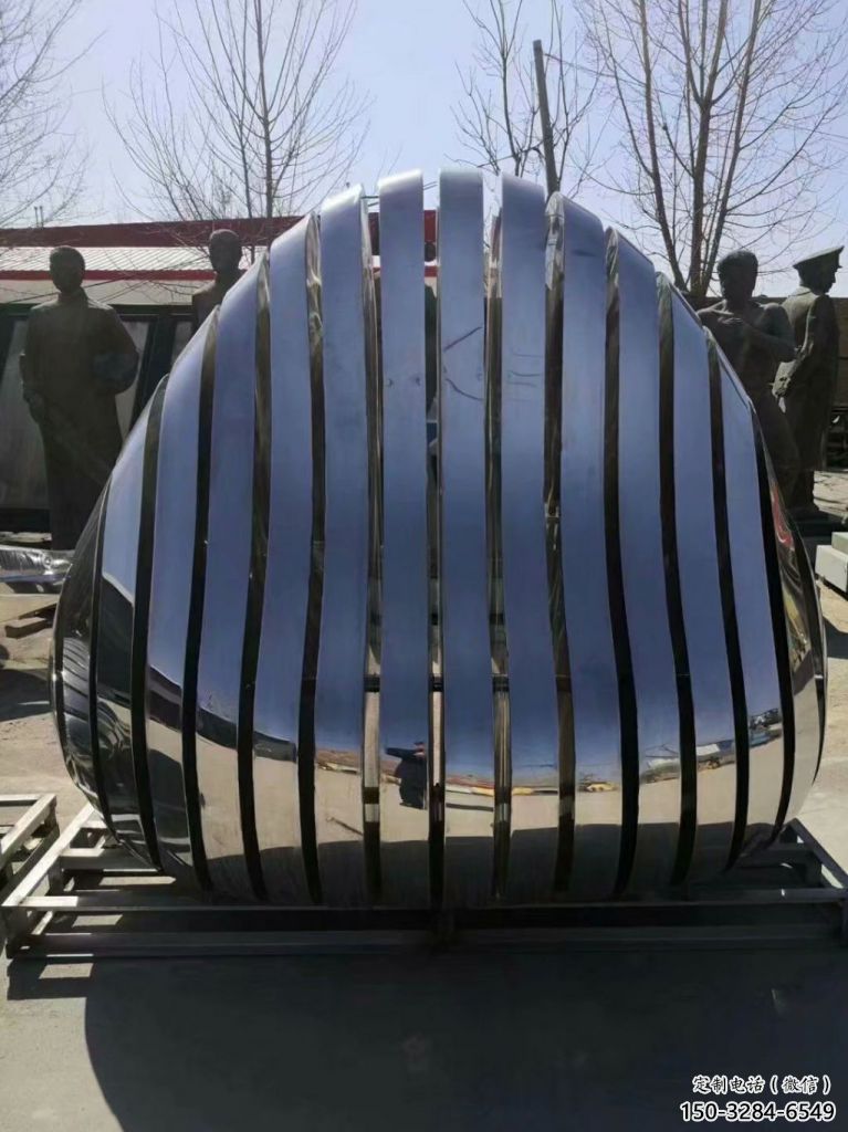 小區坐凳雕塑，拉絲景觀雕塑，抽象效果