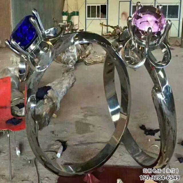 公園戒指雕塑 戶外景觀擺件 抽象雕塑 公園戒指雕塑 戶外景觀擺件 抽象雕塑