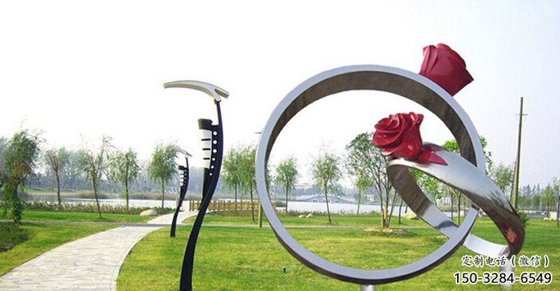 戶外戒指雕塑 噴漆景觀小品 燈光雕塑 戶外戒指雕塑 噴漆景觀小品 燈光雕塑