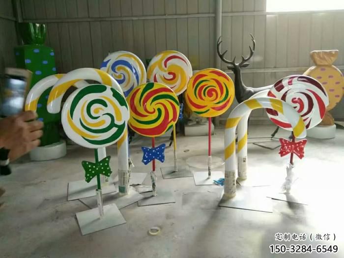街頭糖果雕塑 大型別墅區擺件 鋼管雕塑 街頭糖果雕塑 大型別墅區擺件 鋼管雕塑