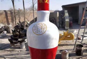 廣場酒瓶雕塑 抽象景觀小品 烤漆雕塑