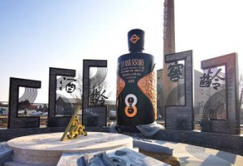 景觀酒瓶雕塑，彩繪景觀雕塑，彩繪工藝