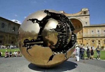 別墅區地球雕塑 大型別墅區擺件 剪影雕塑