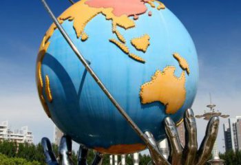 水景地球雕塑 彩繪剪紙小品 現代雕塑