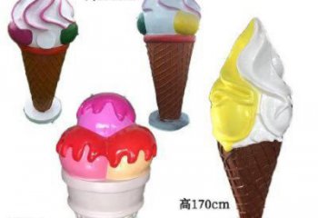 現代雪糕雕塑 大型別墅區擺件 博物館雕塑