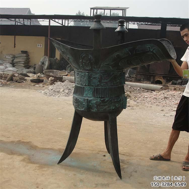 仿古杯子雕塑 烤漆大型擺件 博物館雕塑 仿古杯子雕塑 烤漆大型擺件 博物館雕塑