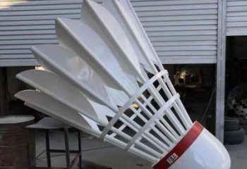 別墅區羽毛球雕塑 大型別墅區擺件 烤漆雕塑