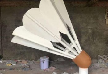 彩繪羽毛球雕塑 懸空餐飲店擺件 街頭雕塑