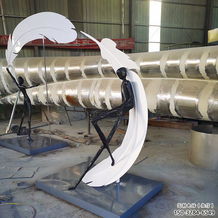 公園羽毛雕塑 鏡面公園擺件 景觀場雕塑 公園羽毛雕塑 鏡面公園擺件 景觀場雕塑