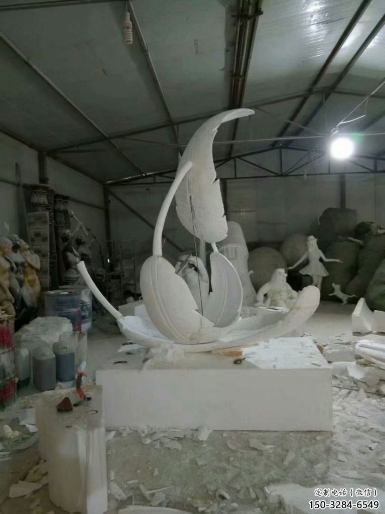 美陳羽毛雕塑 異形噴水小品 酒店雕塑 美陳羽毛雕塑 異形噴水小品 酒店雕塑