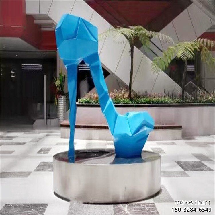 噴漆高跟鞋雕塑 中式村口小品 草地雕塑 噴漆高跟鞋雕塑 中式村口小品 草地雕塑