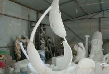 創意羽毛雕塑 啞光景觀小品 公園雕塑