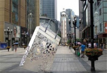 包包雕塑 懸空餐飲店小品 商業街雕塑