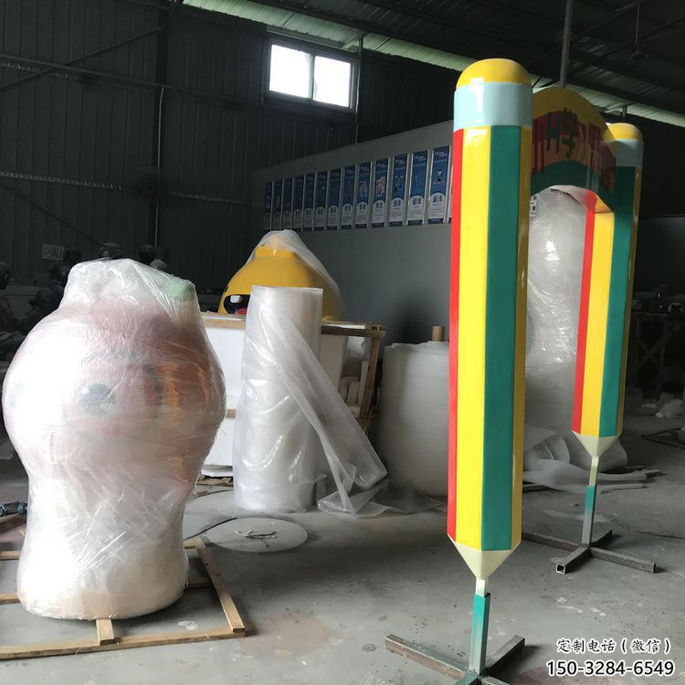 農村鉛筆雕塑 抽象藝術擺件 烤漆雕塑 農村鉛筆雕塑 抽象藝術擺件 烤漆雕塑