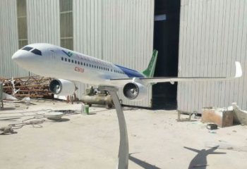 政府飛機(jī)雕塑 仿真景觀擺件 烤漆雕塑