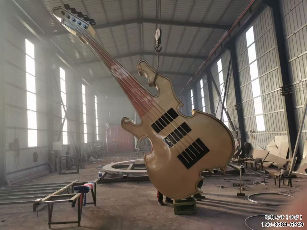 景觀吉他雕塑 烤漆大型小品 酒店雕塑 景觀吉他雕塑 烤漆大型小品 酒店雕塑