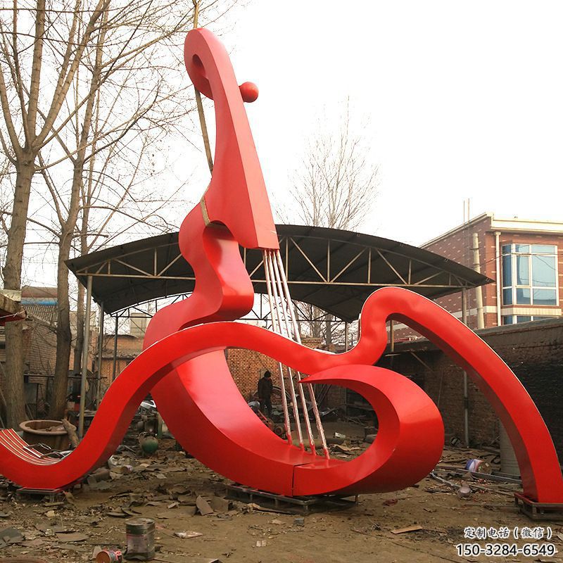 拉絲吉他雕塑 鏤空創意擺件 別墅區雕塑 拉絲吉他雕塑 鏤空創意擺件 別墅區雕塑