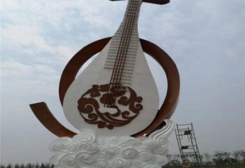 吉他雕塑 歐式步行街小品 大型商場雕塑