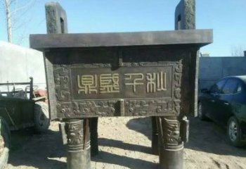 戶外福鼎雕塑 噴漆景觀小品 燈光雕塑