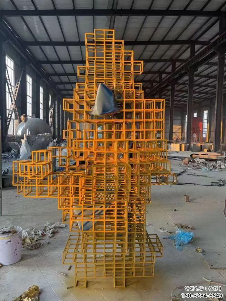 水景積木雕塑 彩繪剪紙小品 現代雕塑 水景積木雕塑 彩繪剪紙小品 現代雕塑