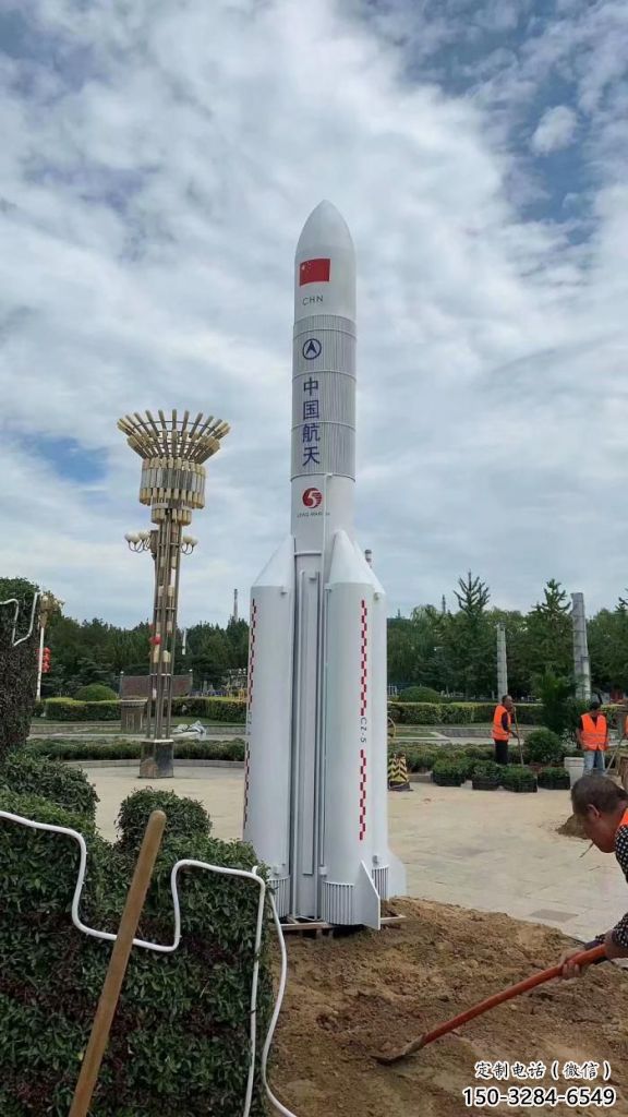 大型火箭雕塑 歐式步行街擺件 彩繪雕塑 大型火箭雕塑 歐式步行街擺件 彩繪雕塑