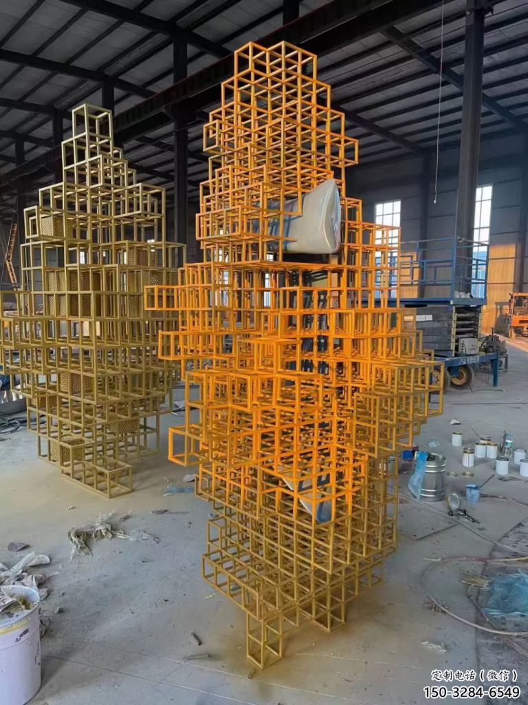 燈光魔方雕塑 懸空餐飲店小品 商業街雕塑 燈光魔方雕塑 懸空餐飲店小品 商業街雕塑