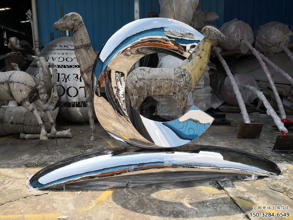 鏡面文字雕塑 烤漆大型擺件 博物館雕塑 鏡面文字雕塑 烤漆大型擺件 博物館雕塑