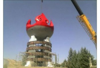 農村火炬雕塑 抽象藝術擺件 烤漆雕塑