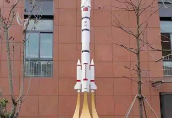 農村火箭雕塑 抽象藝術擺件 烤漆雕塑