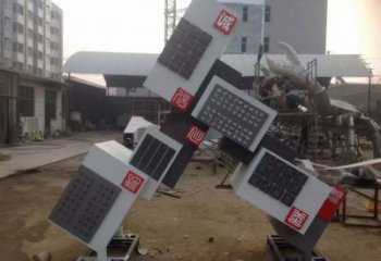 鍛造魔方雕塑 懸空餐飲店小品 戶外雕塑