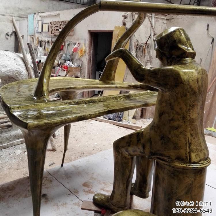 仿真鋼琴雕塑 電鍍現代擺件 部隊雕塑 仿真鋼琴雕塑 電鍍現代擺件 部隊雕塑