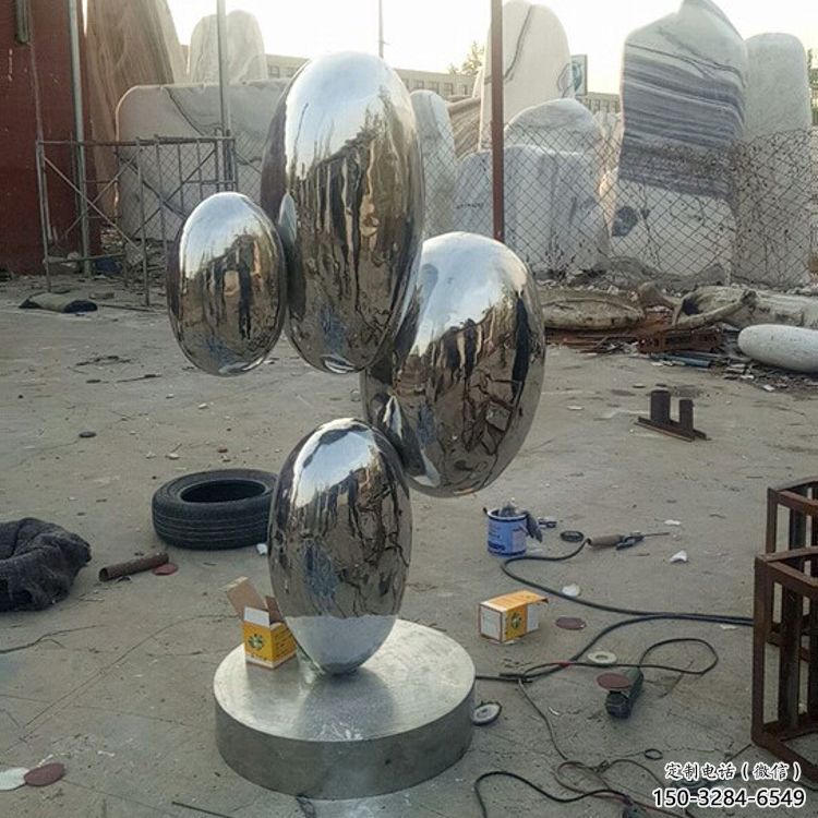 啞光雞蛋雕塑 拉絲景觀小品 步行街雕塑 啞光雞蛋雕塑 拉絲景觀小品 步行街雕塑