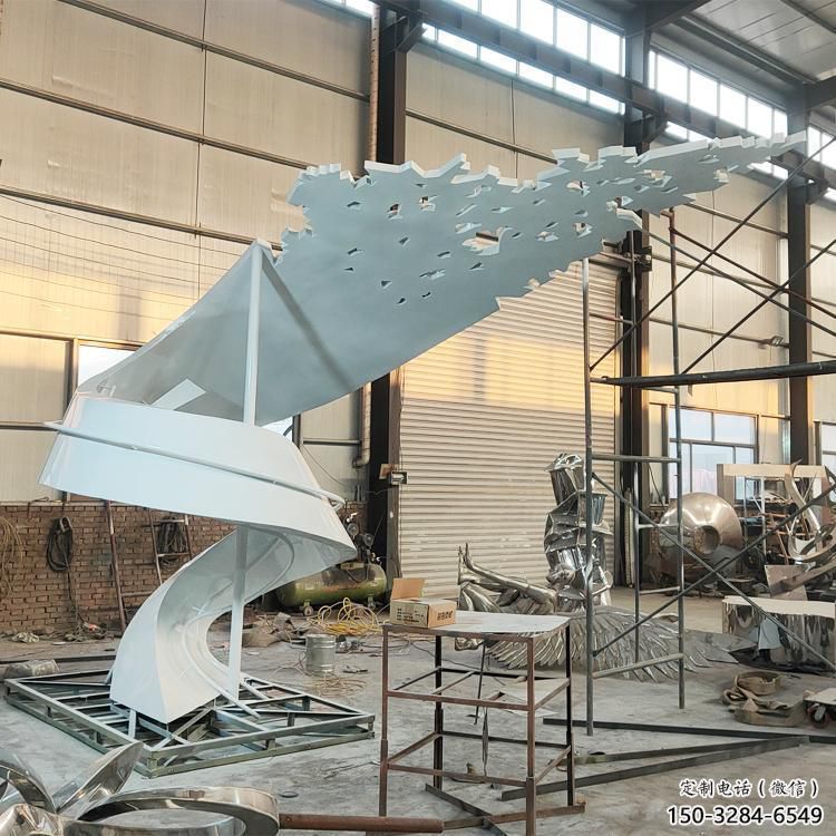 庭院飄帶雕塑 公園草地小品 鍛造雕塑