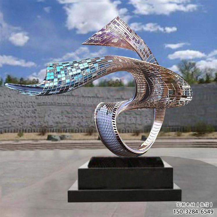 住宅小區飄帶雕塑 啞光景觀擺件 公園雕塑