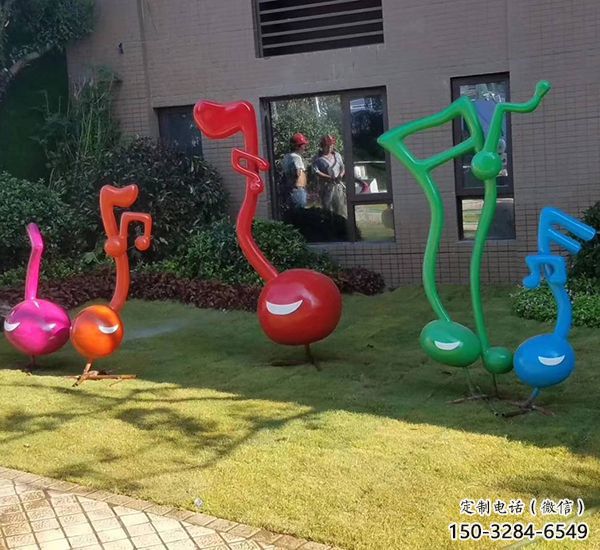 大型音符雕塑 歐式步行街擺件 彩繪雕塑 大型音符雕塑 歐式步行街擺件 彩繪雕塑