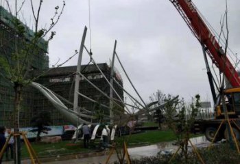 烤漆船艇雕塑 鋼管景觀小品 室內雕塑