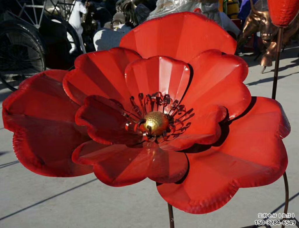 公園玫瑰雕塑 戶外景觀擺件 抽象雕塑 公園玫瑰雕塑 戶外景觀擺件 抽象雕塑