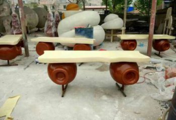 街頭凳子雕塑 大型別墅區擺件 鋼管雕塑