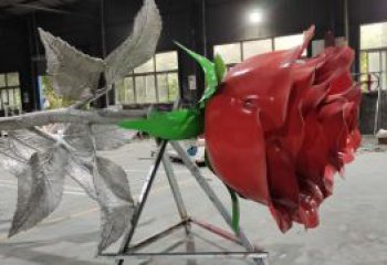 園林玫瑰雕塑 大型景觀花朵雕塑 中式雕塑