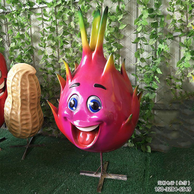 公園火龍果雕塑 酒店門口雕塑 彩繪擺件 公園火龍果雕塑 酒店門口雕塑 彩繪擺件