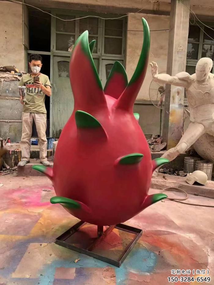 酒店火龍果雕塑 庭院仿真雕塑 彩繪小品 酒店火龍果雕塑 庭院仿真雕塑 彩繪小品