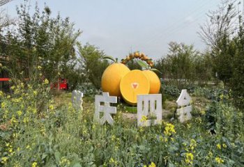 橙子雕塑 異形水果雕塑 農村雕塑