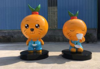 廣場橙子雕塑 公園仿真雕塑 抽象擺件