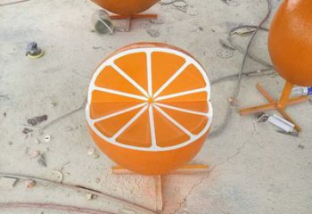 門口橙子雕塑 售樓處仿真雕塑 彩繪小品