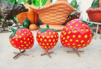 店門口草莓雕塑 創(chuàng)意景觀雕塑 仿真擺件